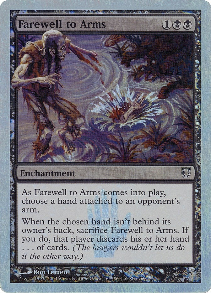 Image for Farewell to Arms (Alternate Foil) (Unhinged) (56) - Magic: The Gathering