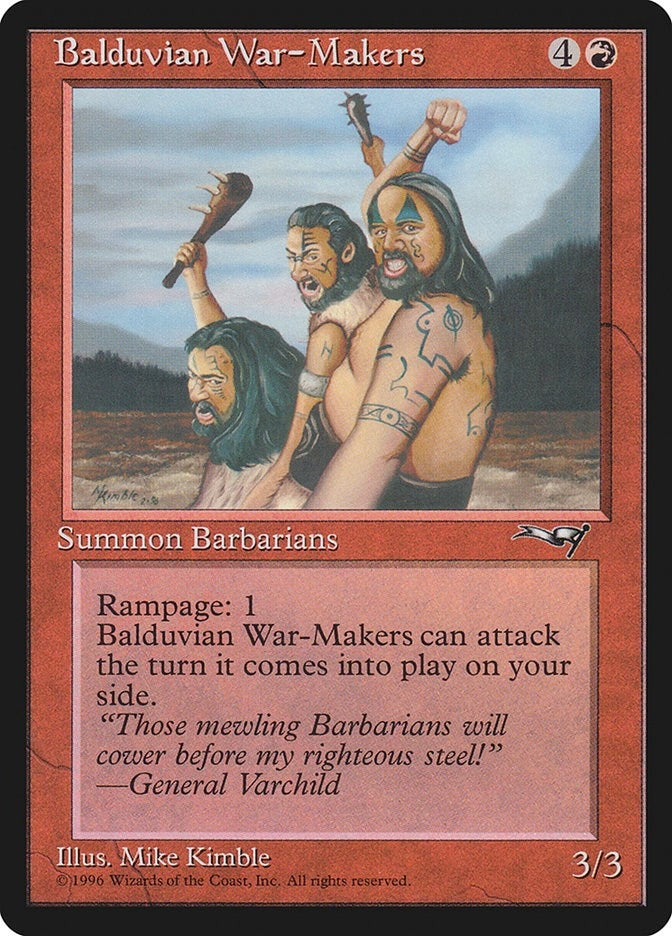 Image for Balduvian War-Makers (Gen. Varchild Flavor) (Alliances) (98) - Magic: The Gathering