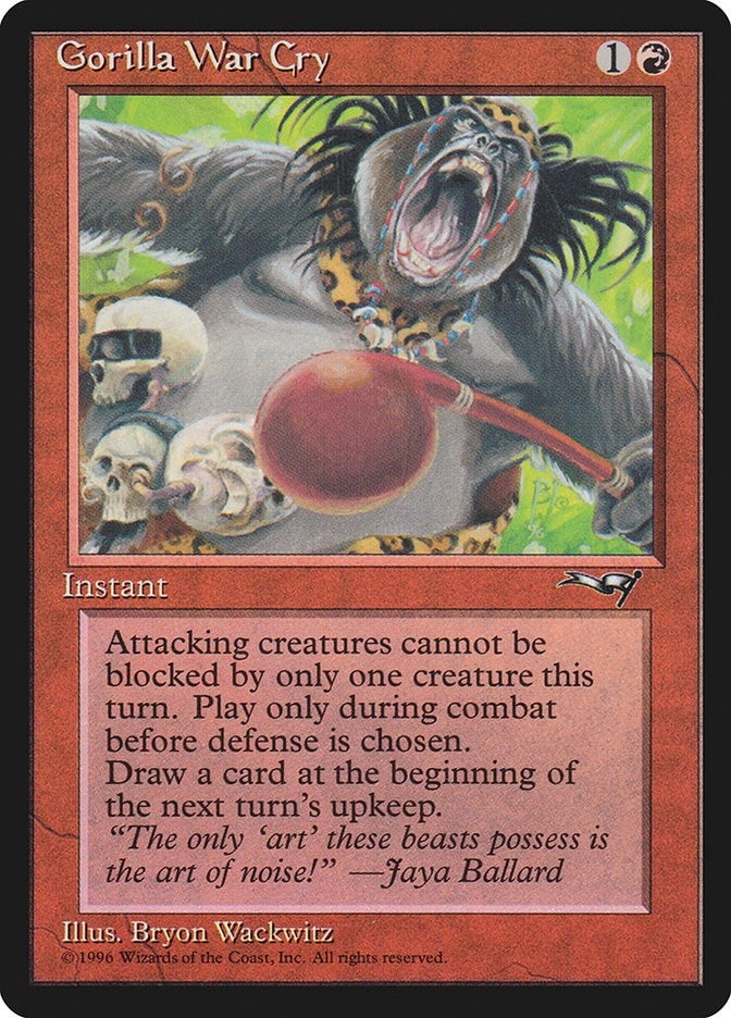 Image for Gorilla War Cry (Red Club) (Alliances) (109) - Magic: The Gathering