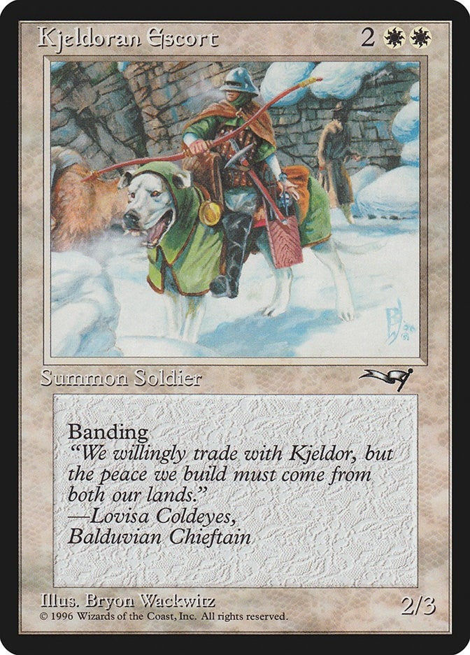 Image for Kjeldoran Escort (Green Blanketed Dog) (Alliances) (134) - Magic: The Gathering