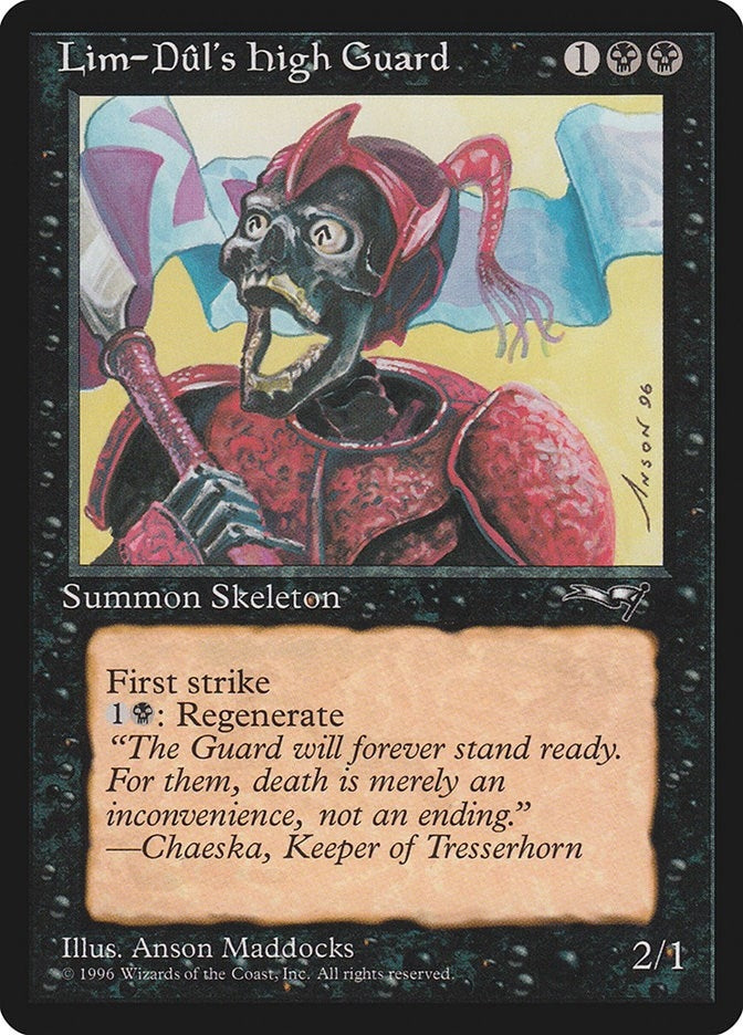 Image for Lim-Dul's High Guard (Red Armor) (Alliances) (18) - Magic: The Gathering