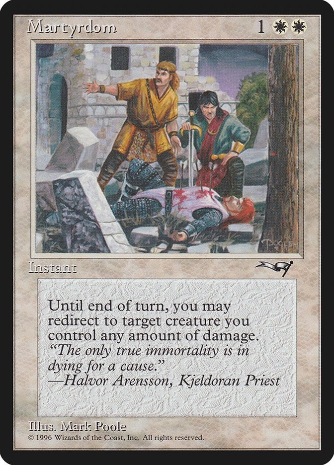 Image for Martyrdom (Wounded on Ground) (Alliances) (139) - Magic: The Gathering