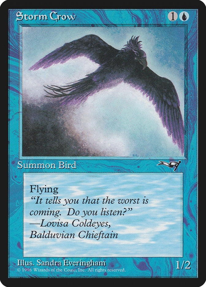 Image for Storm Crow (Flying Right) (Alliances) (55) - Magic: The Gathering