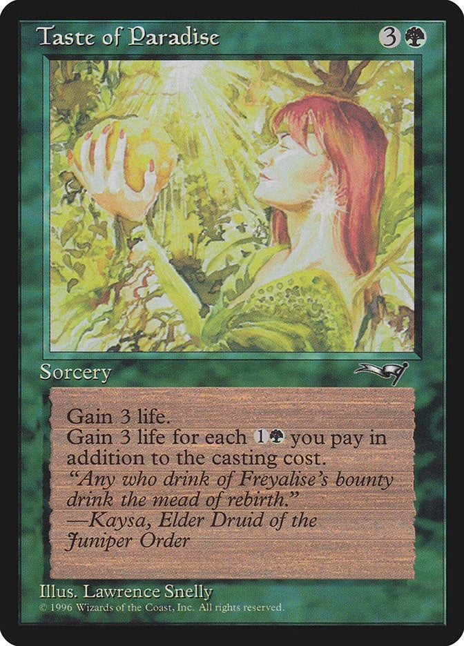 Image for Taste of Paradise (Holding Fruit) (Alliances) (85) - Magic: The Gathering