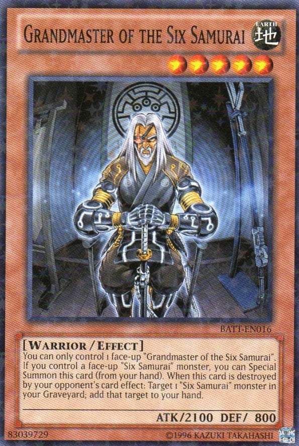 Image for Grandmaster of the Six Samurai (Starfoil) (Battle Pack Tournament Prize Cards) (BATT-EN016) - YuGiOh