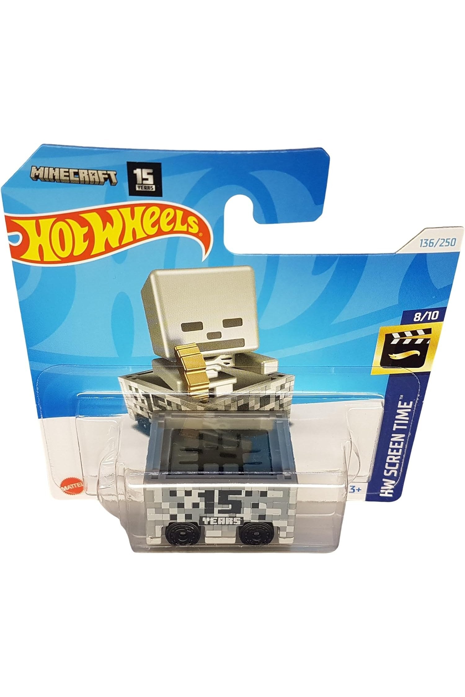136/250 Hot Wheels - Minecart 15 Years- HW Screen Time 8/10 - 2024 - HTB38