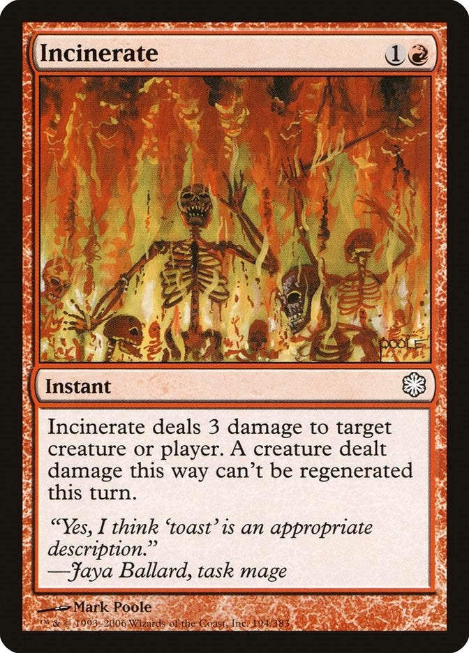 Image for Incinerate (Coldsnap Theme Deck Reprints) (194) - Magic: The Gathering