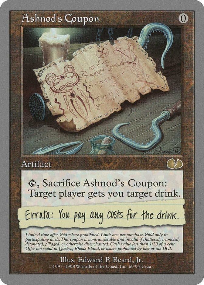 Image for Ashnod's Coupon (Unglued) (69) - Magic: The Gathering