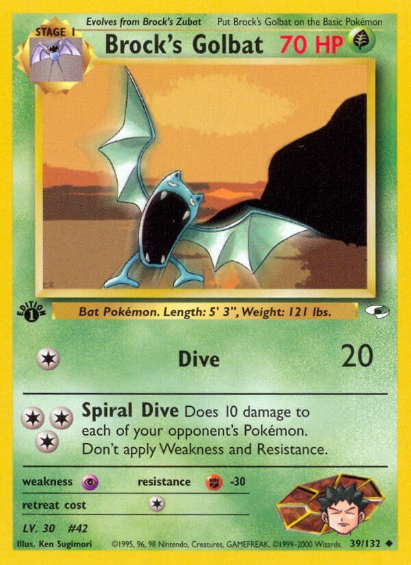 Image for Brock's Golbat (Gym Heroes) (039/132) - Pokemon