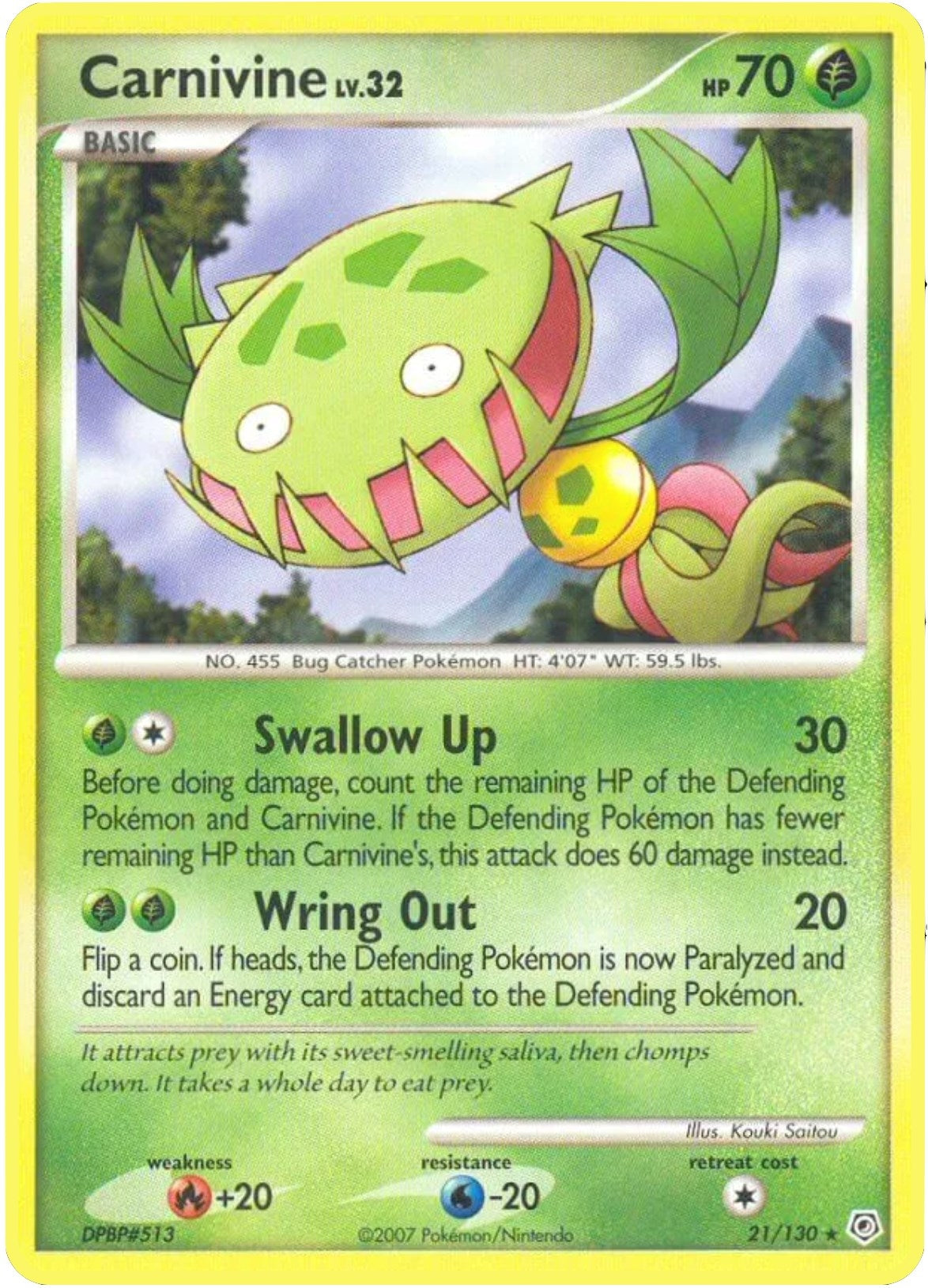Image for Carnivine (Diamond and Pearl) (21/130) - Pokemon