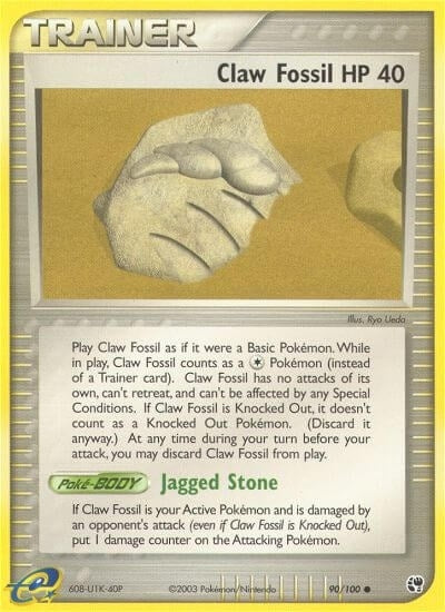 Image for Claw Fossil (Sandstorm) (90/100) - Pokemon