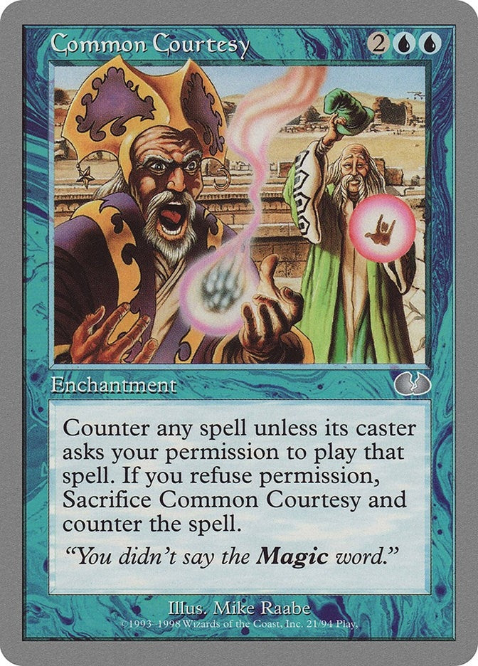 Image for Common Courtesy (Unglued) (21) - Magic: The Gathering