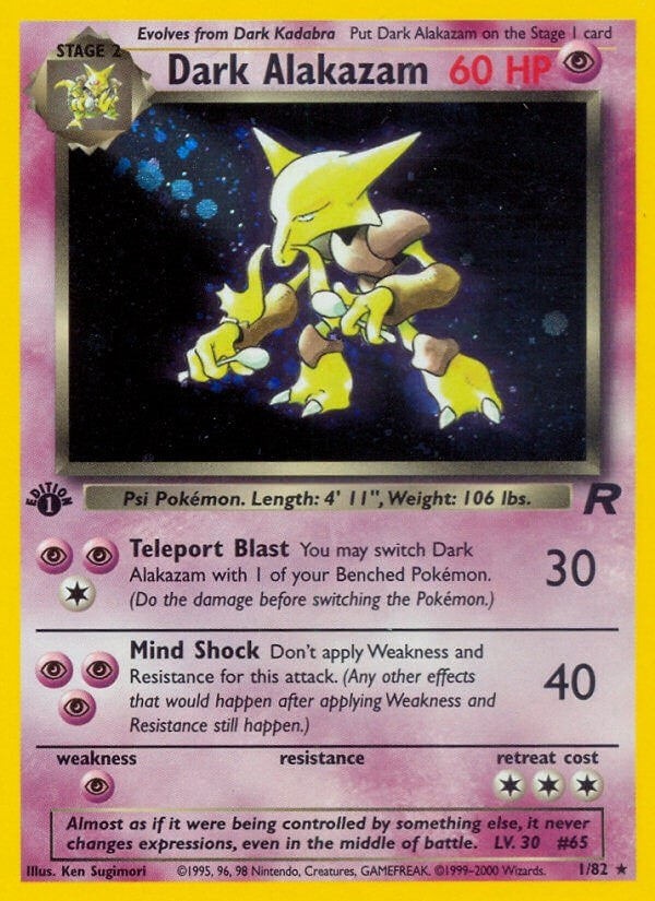 Image for Dark Alakazam (1) (Team Rocket) (01/82) - Pokemon