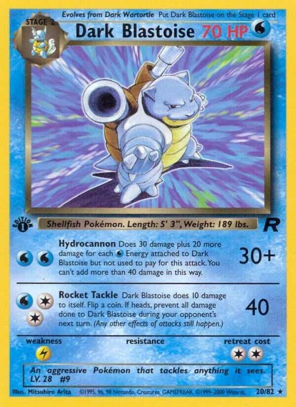 Image for Dark Blastoise (20) (Team Rocket) (20/82) - Pokemon