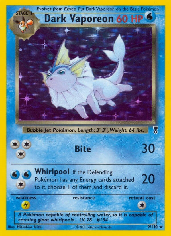 Image for Dark Vaporeon (Legendary Collection) (009/110) - Pokemon