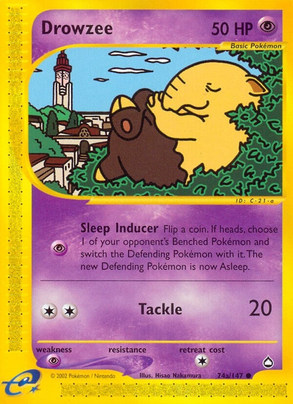 Image for Drowzee (74a) (Aquapolis) (074a/147) - Pokemon