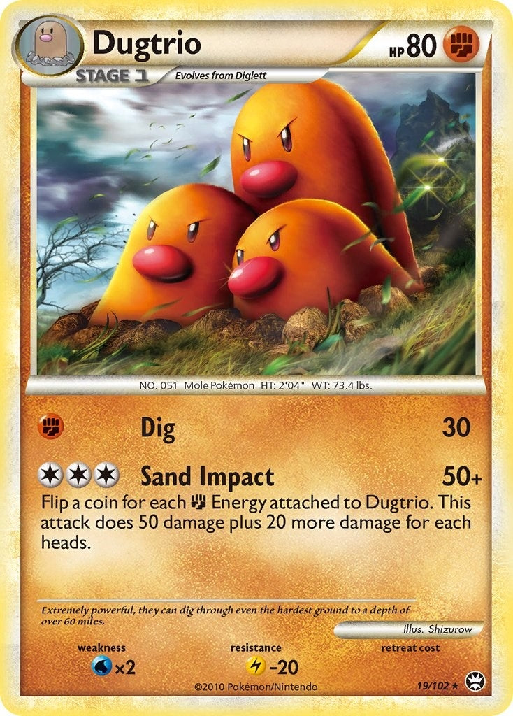 Image for Dugtrio (Triumphant) (19/102) - Pokemon