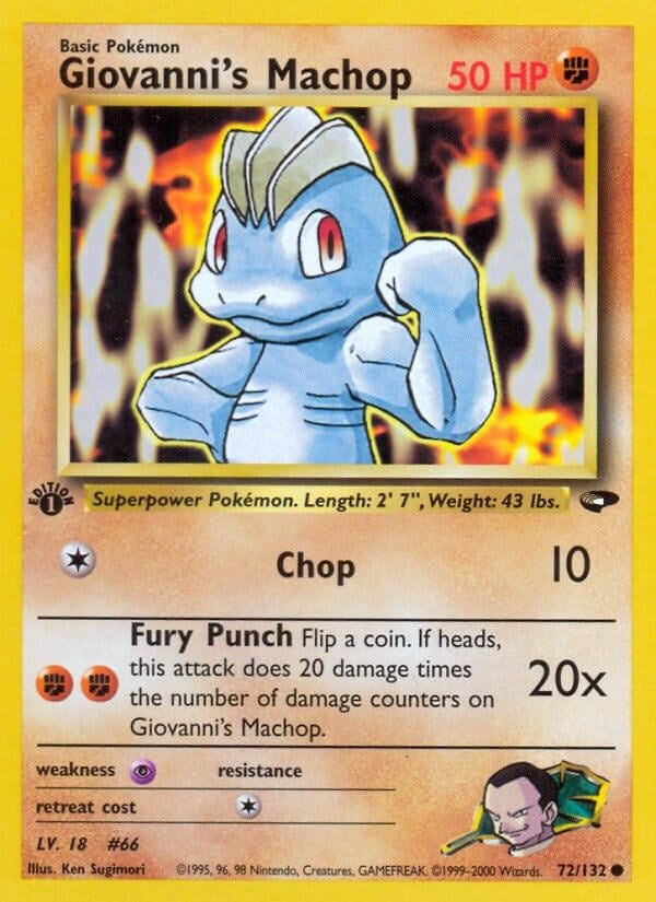 Image for Giovanni's Machop (Gym Challenge) (072/132) - Pokemon