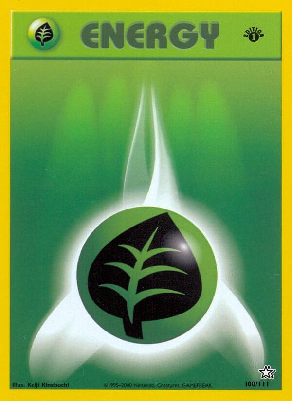 Image for Grass Energy (Neo Genesis) (108/111) - Pokemon
