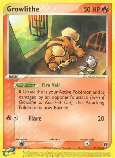 Image for Growlithe (Sandstorm) (65/100) - Pokemon