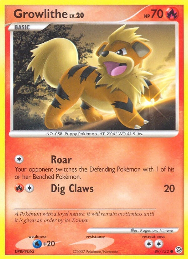 Image for Growlithe (Secret Wonders) (89/132) - Pokemon
