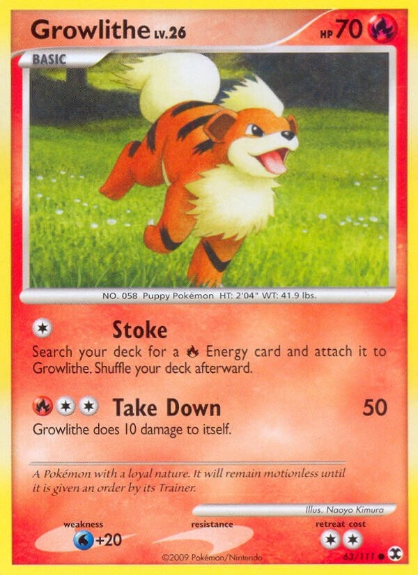 Image for Growlithe (Rising Rivals) (63/111) - Pokemon