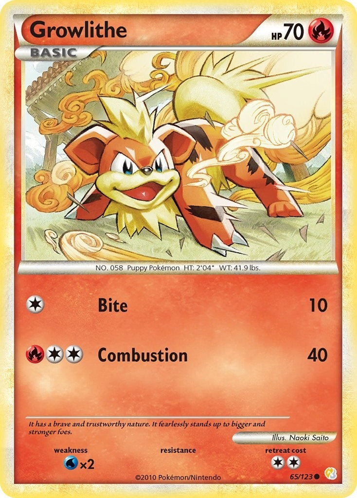 Image for Growlithe (HeartGold SoulSilver) (65/123) - Pokemon