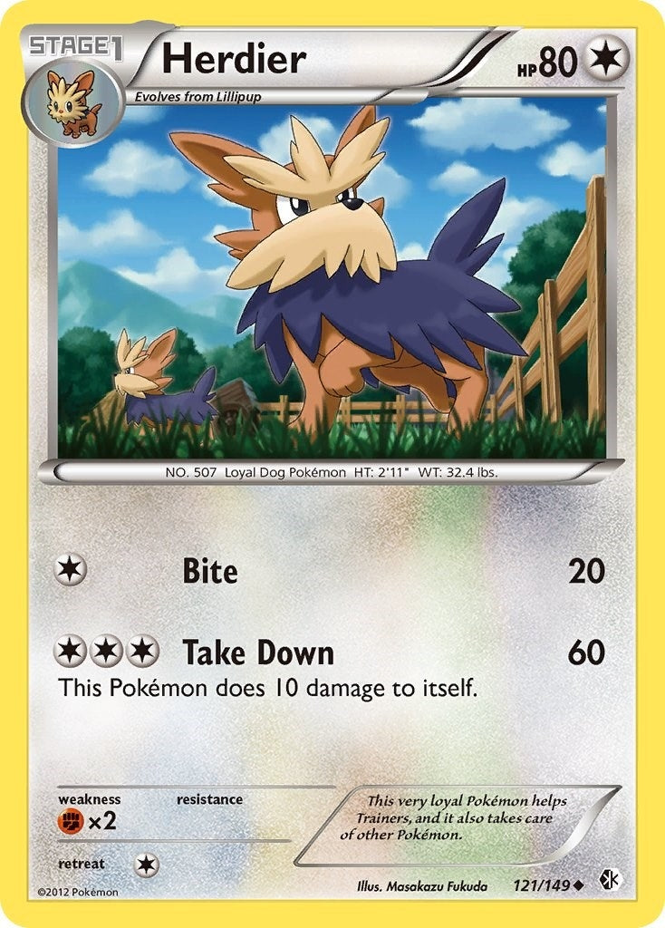 Image for Herdier (Boundaries Crossed) (121/149) - Pokemon