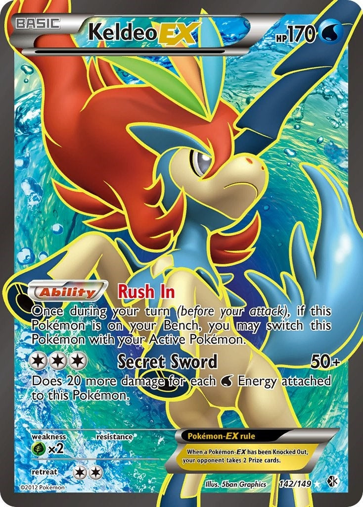 Image for Keldeo EX (142 Full Art) (Boundaries Crossed) (142/149) - Pokemon