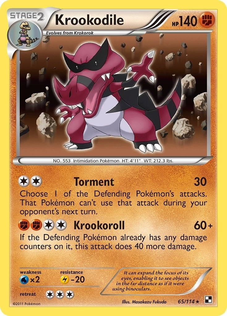 Image for Krookodile (Black and White) (65/114) - Pokemon