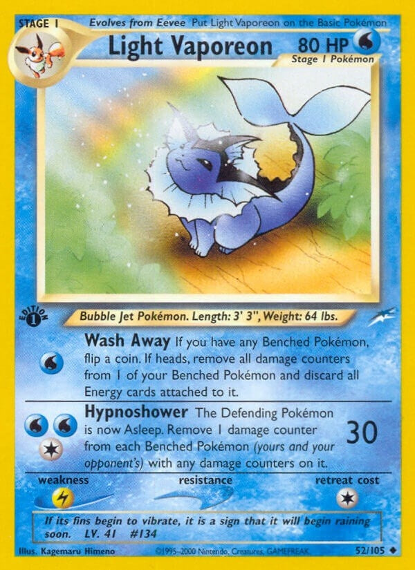 Image for Light Vaporeon (Neo Destiny) (052/105) - Pokemon