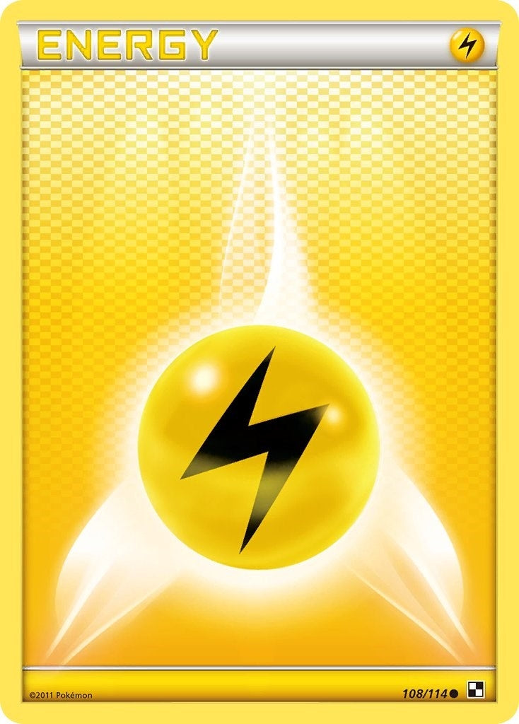Image for Lightning Energy (Black and White) (108/114) - Pokemon