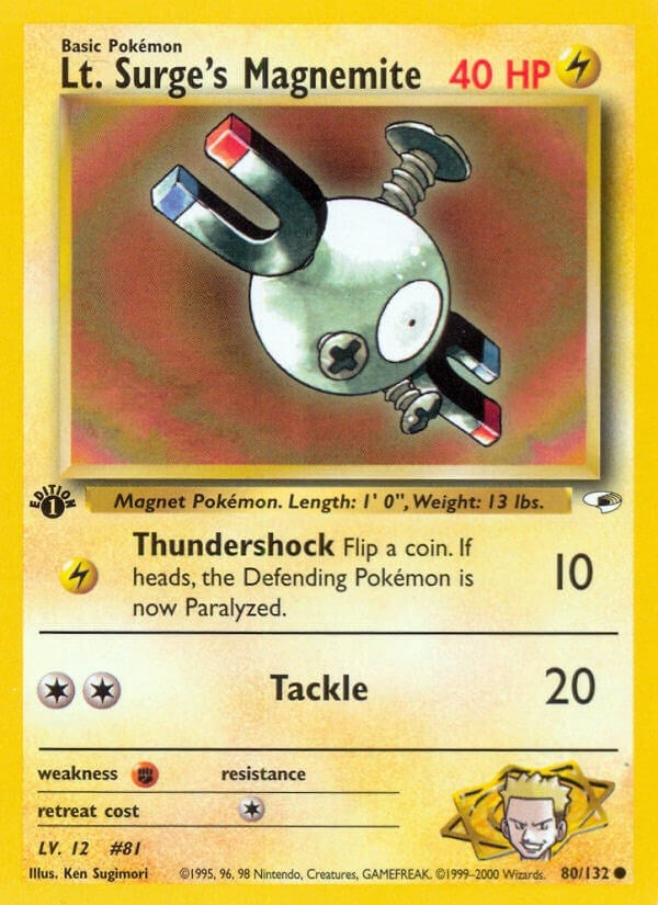 Image for Lt. Surge's Magnemite (80) (Gym Heroes) (080/132) - Pokemon