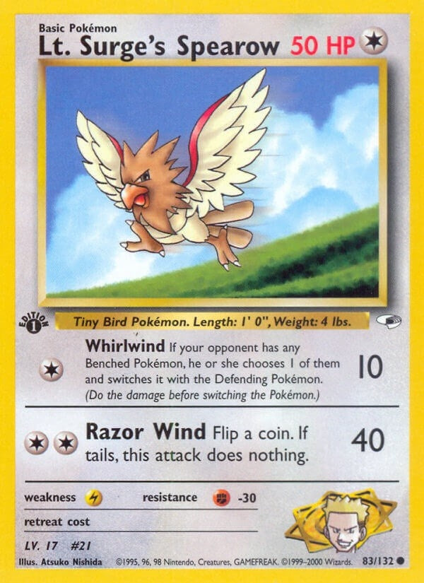 Image for Lt. Surge's Spearow (83) (Gym Heroes) (083/132) - Pokemon