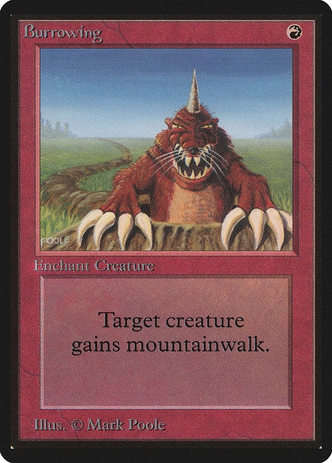 Image for Burrowing (Beta Edition) - Magic: The Gathering