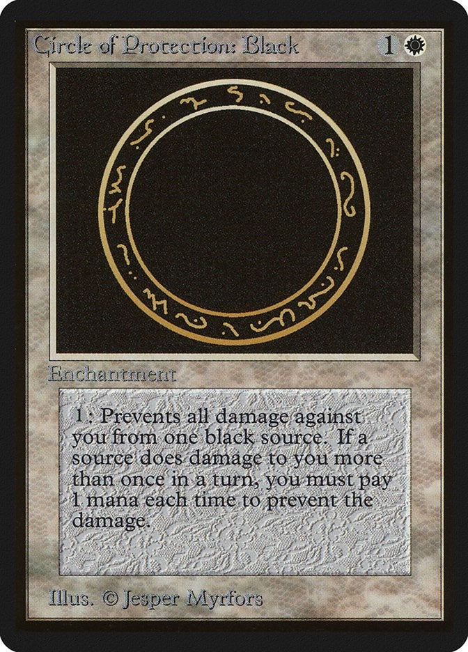 Image for Circle of Protection: Black (Beta Edition) - Magic: The Gathering