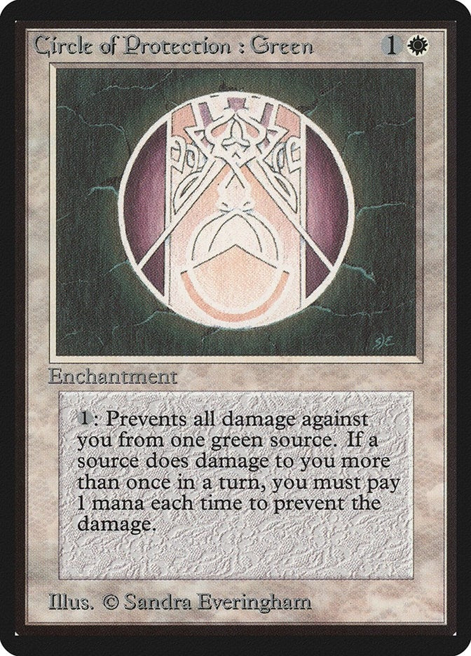 Image for Circle of Protection: Green (Beta Edition) - Magic: The Gathering