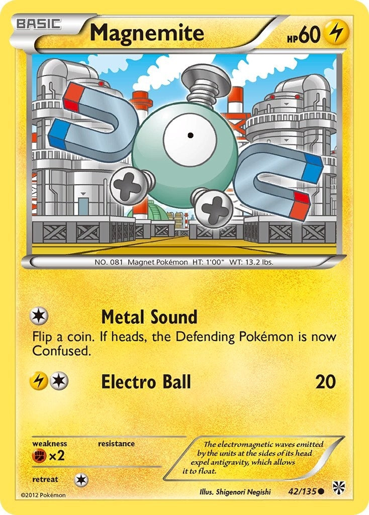 Image for Magnemite (42) (Plasma Storm) (42/135) - Pokemon