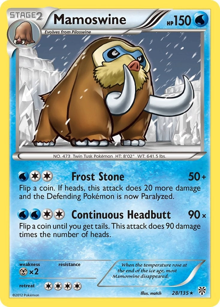 Image for Mamoswine (Plasma Storm) (28/135) - Pokemon