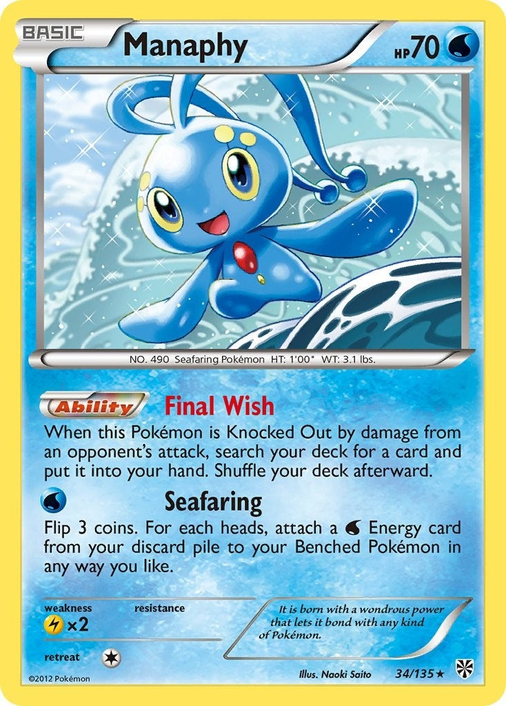 Image for Manaphy (Plasma Storm) (34/135) - Pokemon