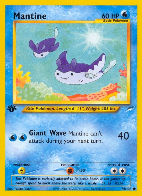 Image for Mantine (Neo Destiny) (074/105) - Pokemon