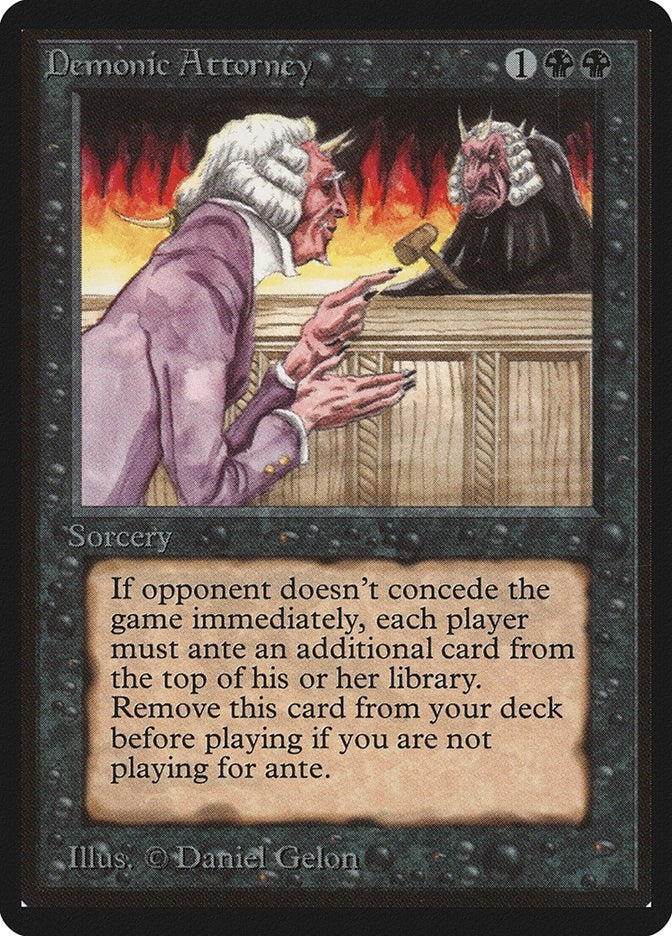Image for Demonic Attorney (Beta Edition) - Magic: The Gathering