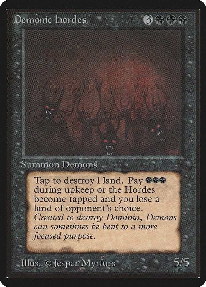 Image for Demonic Hordes (Beta Edition) - Magic: The Gathering