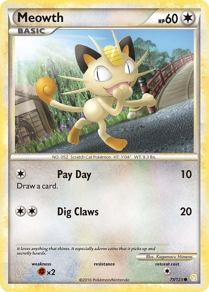 Image for Meowth (HeartGold SoulSilver) (75/123) - Pokemon