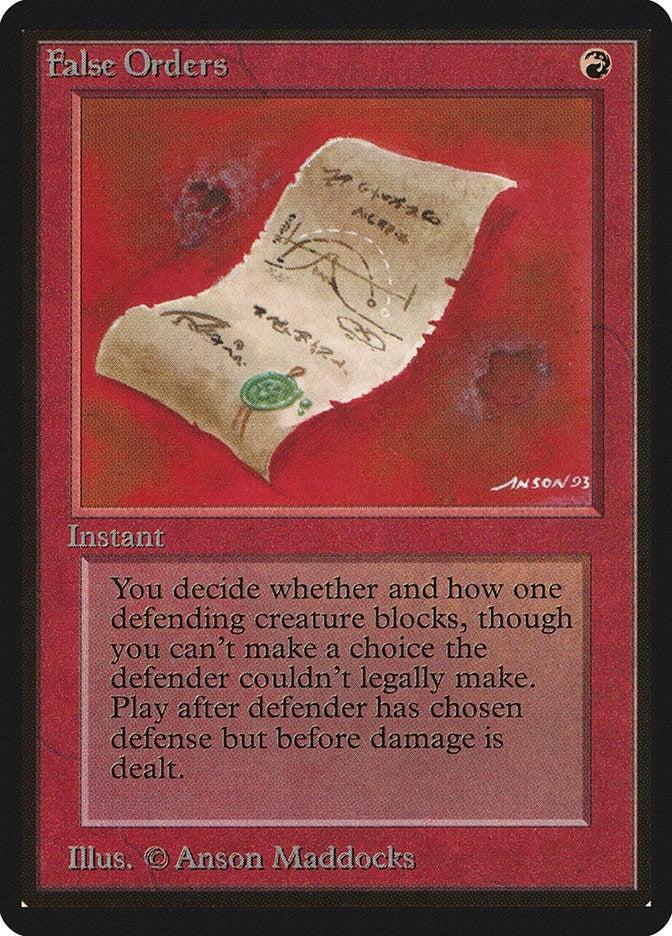 Image for False Orders (Beta Edition) - Magic: The Gathering