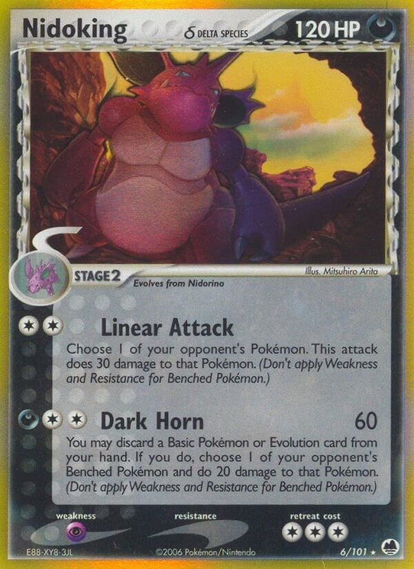 Image for Nidoking (Delta Species) (Dragon Frontiers) (6/101) - Pokemon