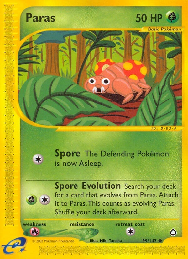 Image for Paras (Aquapolis) (099/147) - Pokemon