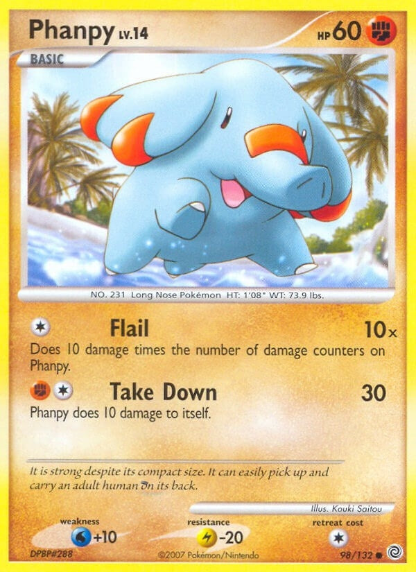 Image for Phanpy (Secret Wonders) (98/132) - Pokemon