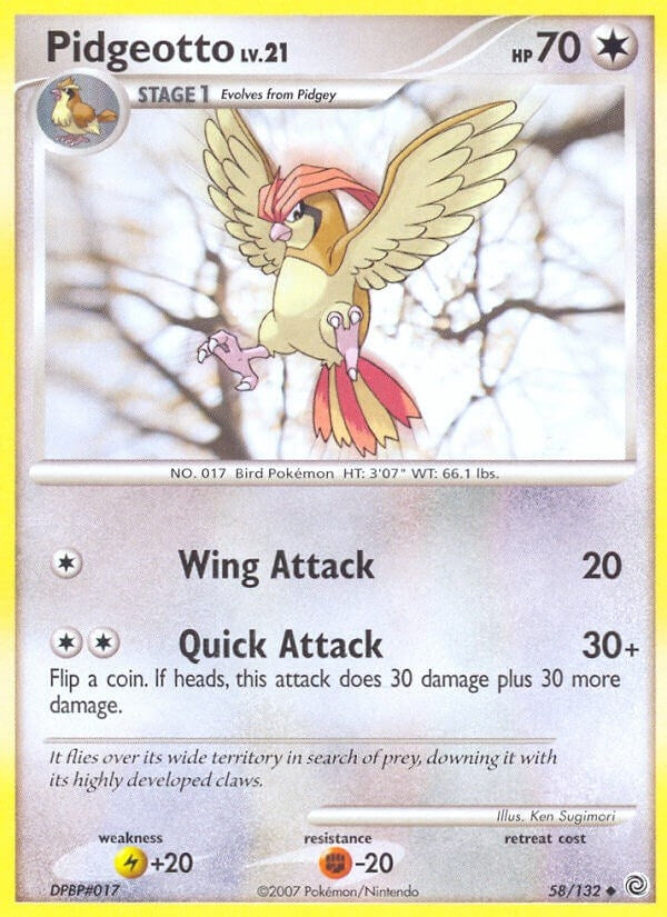 Image for Pidgeotto (Secret Wonders) (58/132) - Pokemon