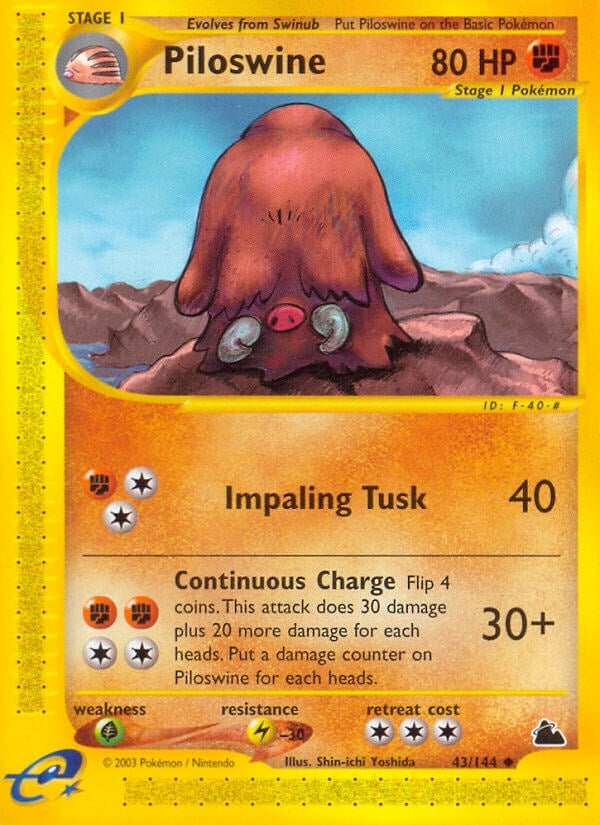 Image for Piloswine (43) (Skyridge) (043/144) - Pokemon